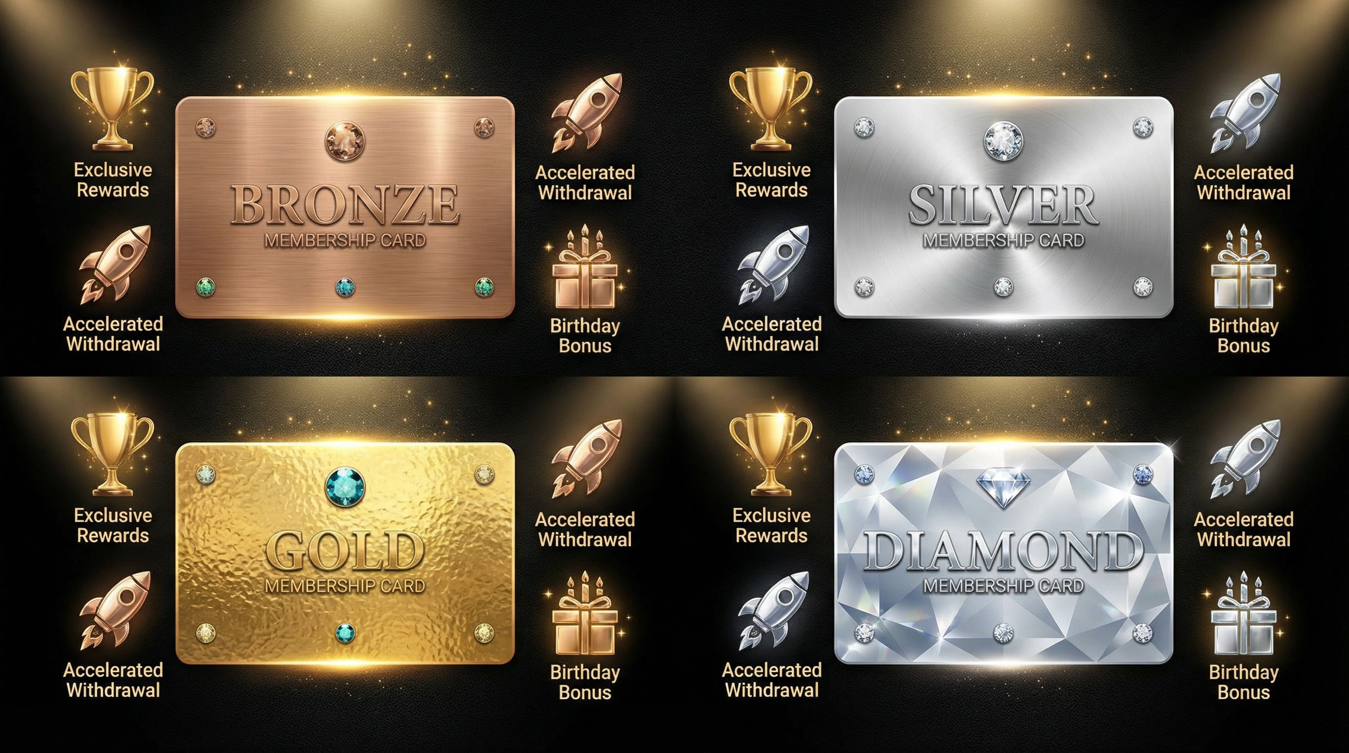 VIP会员等级和专属特权展示